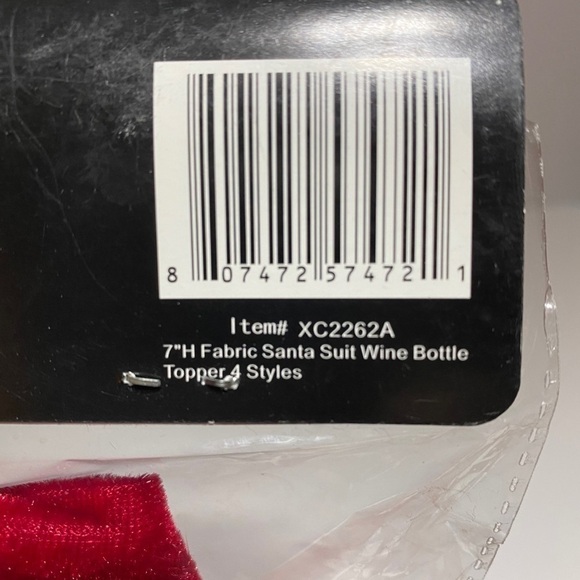COPY - Santa Suit Wine Bottle Topper by Creative Co-Op - Picture 3 of 3